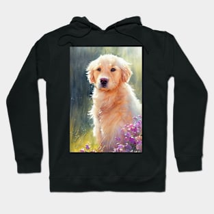 Watercolor golden retriever Hoodie